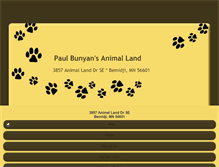 Tablet Screenshot of paulbunyansanimalland.com